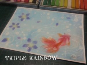 大学公開講座開催レポ・パステルで金魚を描きましょう！