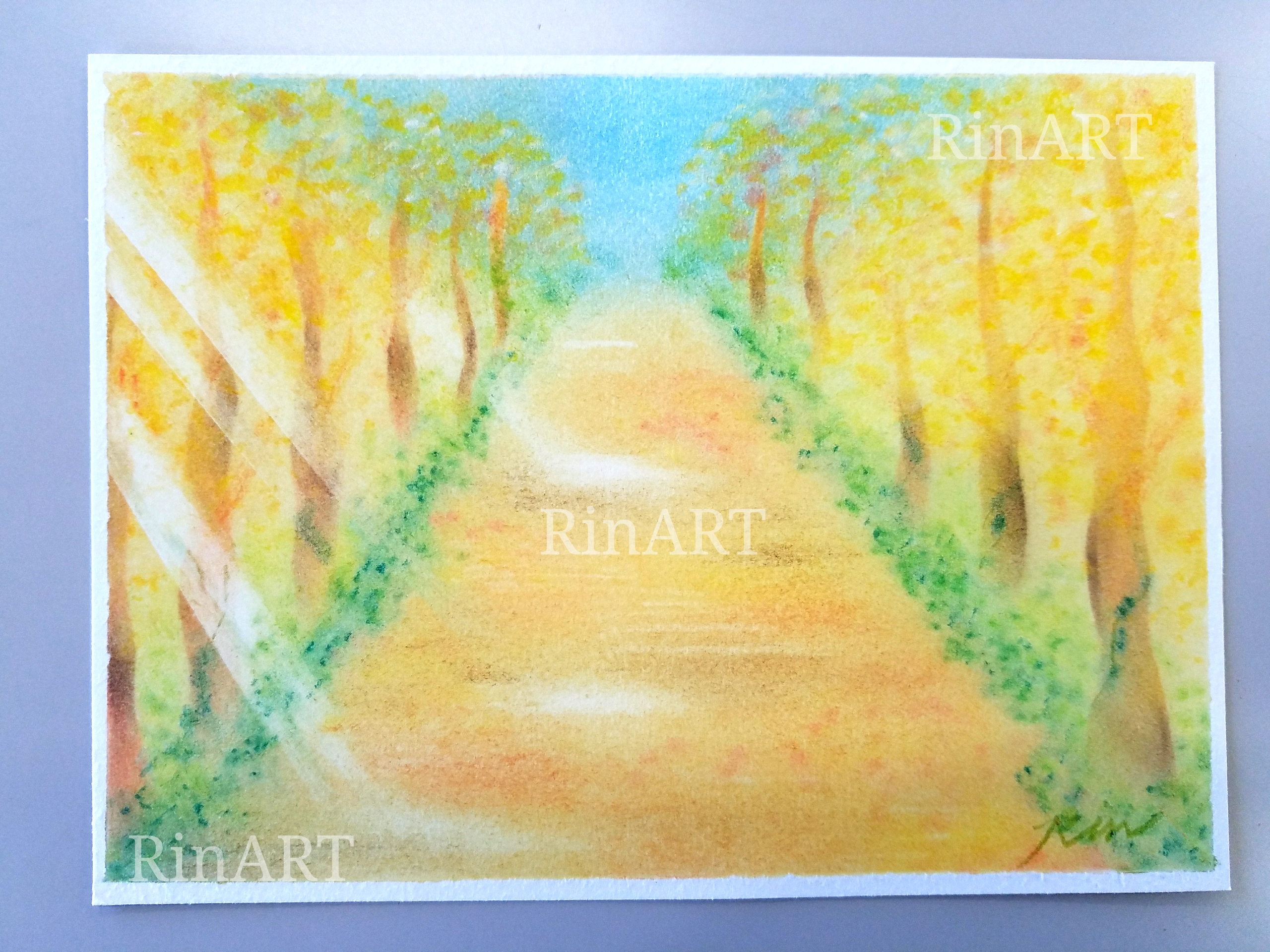 大学公開講座開催レポ・「秋色の並木道」を描きましょう！